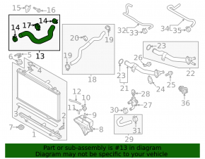 Upper cooling hose Mazda 6 14-18 2.5