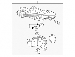 Mazda CX-9 16-23 brake master cylinder with reservoir