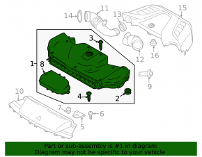 Air Filter Housing BMW X5 F15 14-18 4.4T
