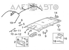 Chevrolet Equinox 10-17 Headliner w/o Sunroof, Gray