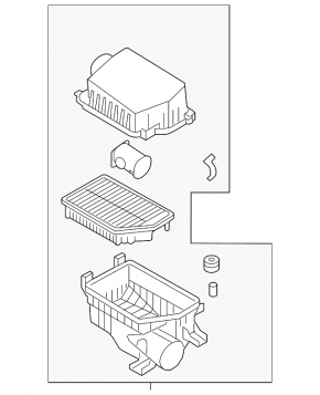 Air filter housing Kia Forte 4d 14-18 1.8, 2.0