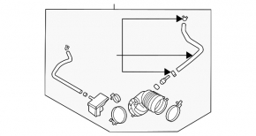 Air duct for intake Hyundai Elantra 21-23 2.0 with resonator