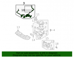 Air duct for intake Hyundai Elantra 21-23 2.0 with resonator
