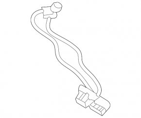 Cooling system pipe from the lower branch pipe Volvo XC90 16-22 T5, T6 short