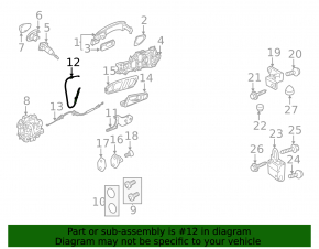 Front left door lock cable VW CC 09-17