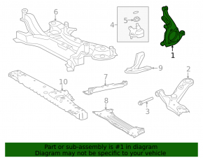 The front right axle of a Toyota Rav4 13-18 is rusty.