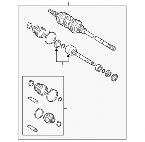 Front left half-shaft drive for Toyota Sienna 2010-2011