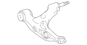 Lower control arm, front right, Lexus IS 14-17 RWD