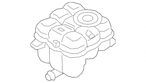 Expansion tank for cooling the Audi Q8 19-26 MHEV