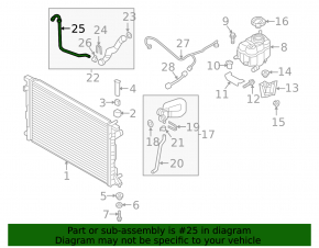 Right cooling system hose Audi Q7 16-19 3.0