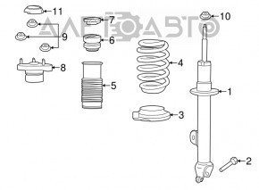 Front right spring for Dodge Challenger 09-23 type 1