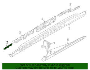 Right front sill bracket for BMW 5 G60 24-25 small