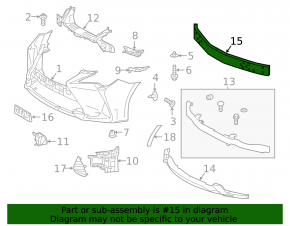 Front bumper reinforcement Lexus RC300 19-25