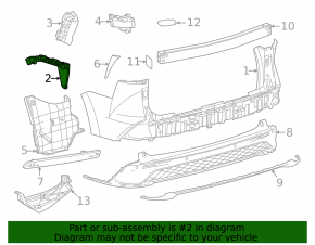 Rear bumper mount on the wing right Toyota Sienna 21-25
