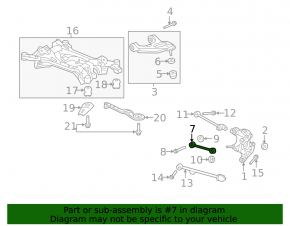 Rear right camber arm Honda Accord 13-17 2 silent blocks