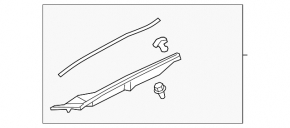 Seal wing hood-wing right Lexus UX200 UX250h 19-