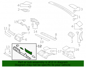 Subaru Legacy Left Front Panel Trim 15-19 Scratches