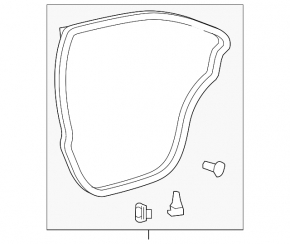 Lexus ES300h ES350 rear right door seal 13-18