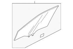 Front right door glass for a 13-15 Honda Accord