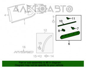Lower rear left door trim for Lexus RX350 RX450h 16-22