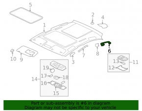 Mitsubishi Outlander 14-22 rear left ceiling handle