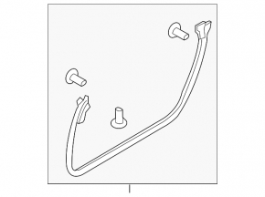 Front left door seal for Nissan 370Z 09-20
