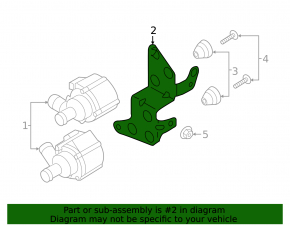 Bracket of the cooling system motor Audi Q5 80A 18-20 2.0T