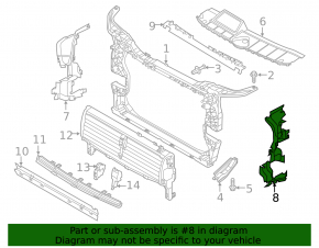 Radiator deflector left Audi Q5 80A 18-20 2.0T