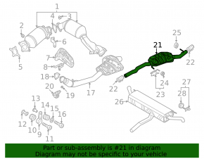 Exhaust pipe with barrel Audi Q5 80A 18-24