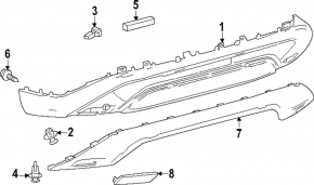 Rear bumper reflector right Toyota Camry v70 18-24