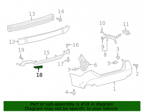Rear bumper reflector left Lexus Hs250h 10-12