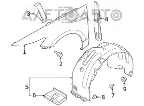 Wing seal door-wing left Hyundai Sonata 20-23