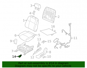Driver's seat runner trim, front left, Nissan Murano z52 15-24, black