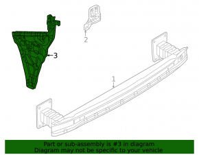Right rear bumper bracket Audi A3 22-26