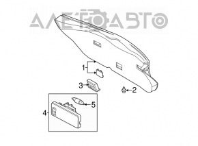 Nissan Murano z50 03-07 tailgate trim