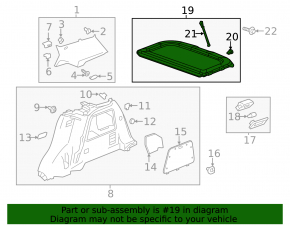 Buick Encore 13-19 Trunk Shelf Gray