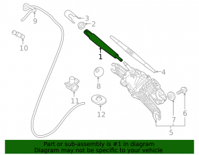 Rear wiper arm Kia Niro 23-