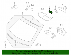 Porsche Cayenne 19-26 seat belt indicator on the windshield