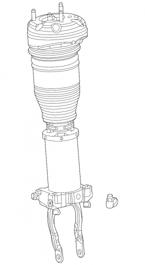 Front left air shock absorber Mercedes X167 GLS 20-26 with ABC