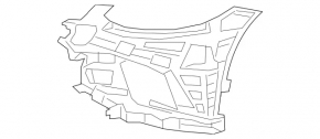 Left front bumper bracket for Mercedes C-class W205 19-21 under headlight