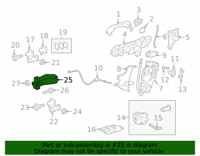 Front left door limiter Mercedes X247 GLB 20-26