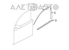 Upper door molding front right Mazda3 MPS 09-13