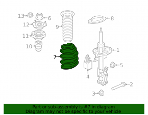 Front right spring Ford Fiesta 11-19
