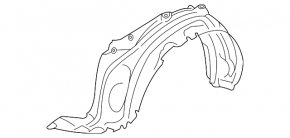 Front left fender liner for Mazda CX-7 06-09