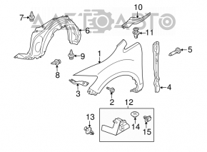 Front left mudguard Mazda CX-7 06-09 SIGNEDA