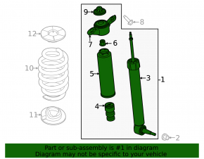 Rear shock absorber left Ford Explorer 20-23 2.3T RWD with support
