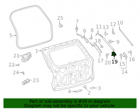 Boot door bumper outer left Ford Explorer 20-
