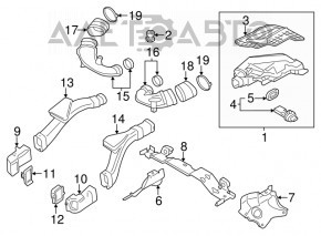 Air intake BMW 5 F10 11-16