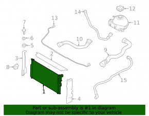 Water cooling radiator BMW 3 F30 12-18 N47