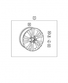 Center cap for Jeep Compass 17- chrome, 63/55mm